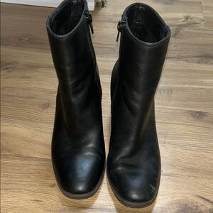 Black Leather Ankle Boots